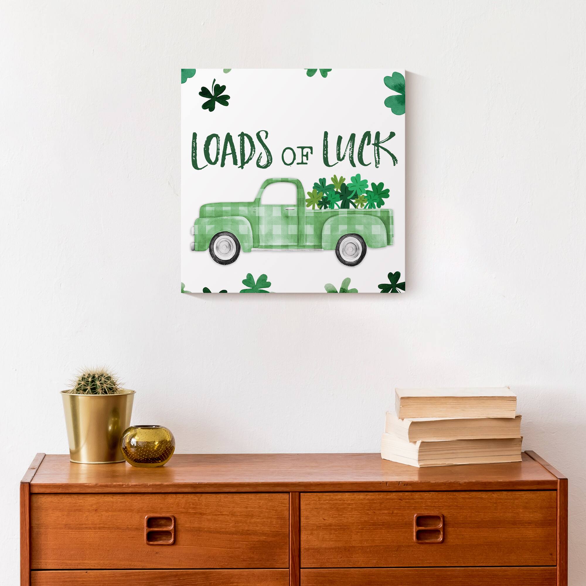 Loads Of Luck Truck 12" x 12" Canvas Wall Art